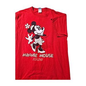 VTG 90s Disney Minnie Mouse Front Back‎ Red T-shirt Jerry Leigh Florida Adult L